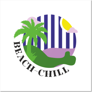 beach chill Posters and Art